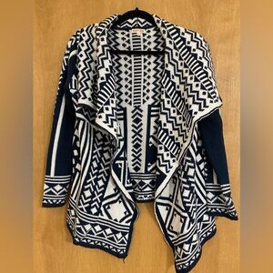 Navy blue cardigan sweater